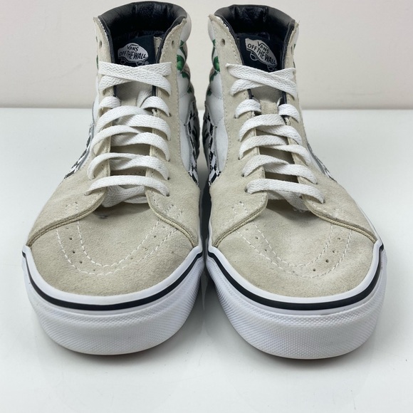 Vans Women’s Sk8-Hi “Checker Floral” White Cream Rose Skate Shoes Size 8.5 - Picture 5 of 11